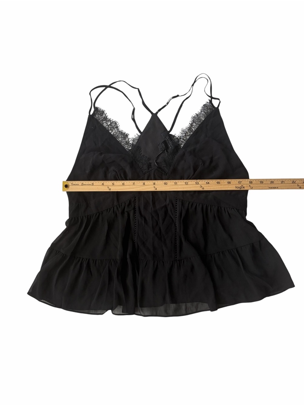AllSaints Rowan Lace Silk Blend Asymmetrical Peplum Cami 8 NWT - Picture 4 of 9